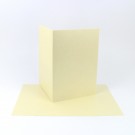 Faltkarte A5, 297 x 210 mm, ivory  Metallic / Pearl