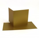 Faltkarte 16x16, 310 x 155 mm, gold Metallic / Pearl