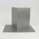Faltkarte B6, 240 x 169 mm, silber Metallic / Pearl