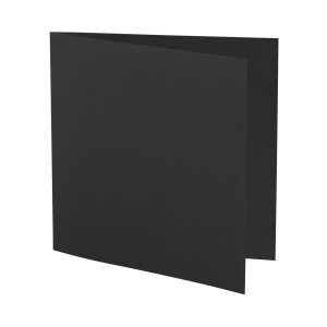 Faltkarte 16x16cm Schwarz