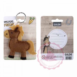 Schlüsselanhänger Pferd "Pferde Freunde" braun