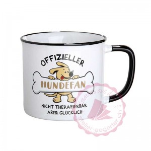 Tasse "Hundefan" - "Offizieller Hundefan - nicht therapierbar aber glücklich"